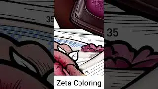 Viral mind relaxing liquid art videos | Zeta Coloring pages | Satisfying Digital painting 