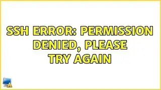 Ubuntu: SSH error: Permission denied, please try again