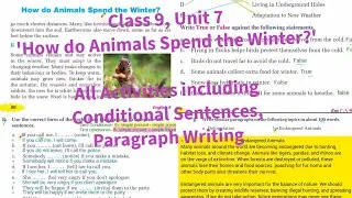 'How do Animals Spend the Winter?' Class9, English, Unit7, Conditional Sentences, Paragraph Writing 