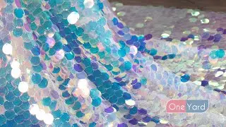 [OneYard] Stunning Iridescent Dream Color 18mm Fish Scale Sequins 30252
