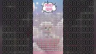 Challenge yourself to FIND 888 in 5sec #pick #your #brain