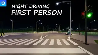 Cities Skylines 2 - FIRST Person Drive - Night driving
