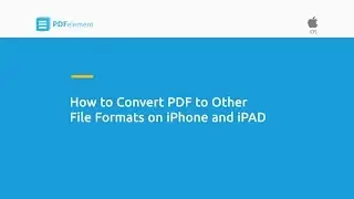 How to Convert PDF to Other File Formats on iOS