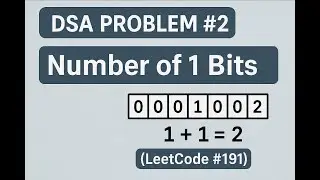 DSA Problem #2 &ndash; Number of 1 Bits | Bit Manipulation Explained | LeetCode #191 in C++