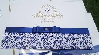 [Conviteria Online] - Convite 15 Anos Azul Royal Personalizado para 15 Anos