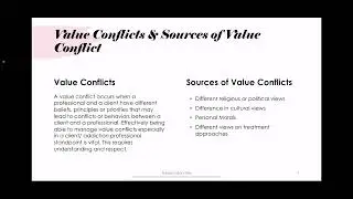 Dual Relationships & Value Conflicts