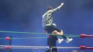 LEWIS HAMILTON WRESTLING SKILLS AT LUCHA LIBRE