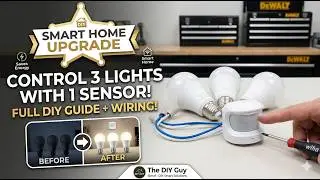 How to Connect a Motion Sensor to 3 Light Bulbs | Easy DIY Wiring Tutorial