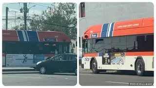 Nassau Inter-County Express (NICE) Gillig BRT Plus 40&rsquo; CNG Buses 2091 and 2046 on the n70