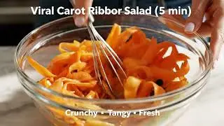 Viral Carrot Ribbon Salad - 5 Minute Recipe | American Food Trend 2026