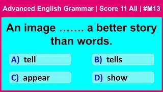 Advanced English Grammar Practice Quiz | Improve Fast & Score 100% Right | Siriz #M13