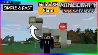 Easiest Fish & XP Farm In (Bedrock & java) Minecraft 1.17