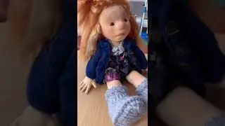 16&rdquo; Copper Natural Fiber Art Waldorf Cloth Doll Collectible OOAK Doll Handmade Doll