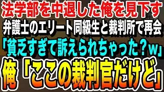 【感動する話】法学部を中退した俺を見下す弁護士になった同級生と裁判所で再会。「貧乏すぎて訴えられた？wもしくはトイレ掃除？」→俺「裁判官ですが」「え？」【いい泣ける朗読】