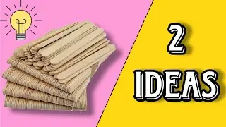Popsicle stick crafts ✨ make a wall hanging & organizer | easy #bestoutofwaste decor