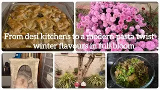 From desi kitchens to a modern pasta twist &mdash; winter flavours in full bloom #yt #food #cat #recipe 