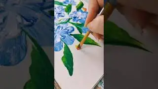 Ako namaľovať mel&iacute;rovan&eacute; kvety🌸 #artmie #arttutorial #acrylicart   #paintingflowers #howtopaint #art