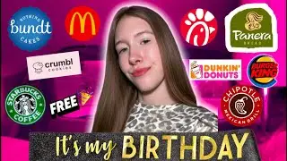 GETTING FREE STUFF FROM PLACES ON MY BIRTHDAY!! 🎊
