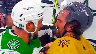Mark Stone Jamie Benn Fight Scrum | Golden Knights vs Dallas Stars Game 4 | 2024 NHL Playoffs