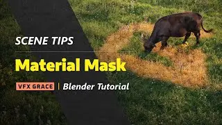 Blender Tutorial: Material Mask - Scene Tips - Material Mask  #tutorial #modeling #animation