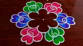 Sankranti Chukkala Muggulu 🌷 7*4dots Dhanurmasam Rangolis 🌷 Sankranti Festival Kolams 🌷 Sankranti Mu