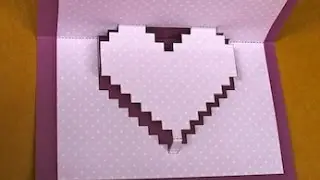 How to Make a pop-up pixelated heart card for Valentine's Day
