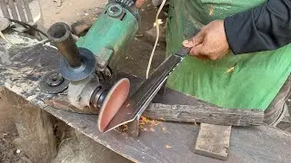 KNIFE MAKING | FORGING A SHARP HUNTING KNIFE FROM THE RUSTY STEEL