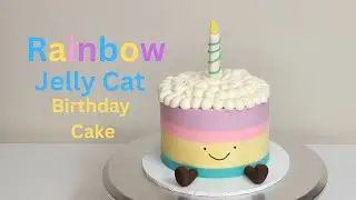 Rainbow Jelly Cat Birthday Cake