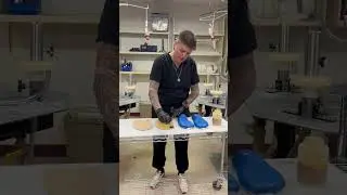 9/24 Measure and barge glue cork and orthotic prior to vacupress part 1