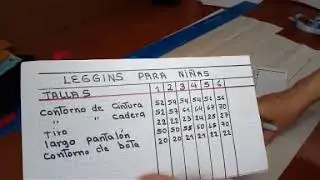 Medidas, Molde y confección de Leggins para niña.