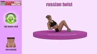 Easy Russian Twist Abs Exercise 360 Degree View