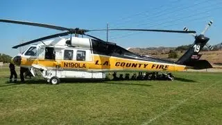 Sikorsky S-70A Firehawk Start-Up & Takeoff Los Angeles County Fire, American Heroes Air Show N190LA