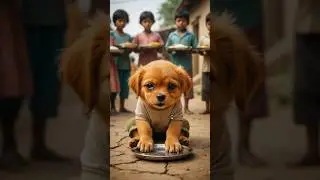 The poor puppy was hungry | How to make an AI video | dog video |