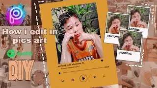 How to edit spotify template with art in picsart using mobile phone | Android and ios / mon Luna