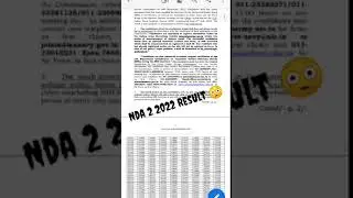 Nda 2 2022 Result out 😳 #nda #nda2022 #result
