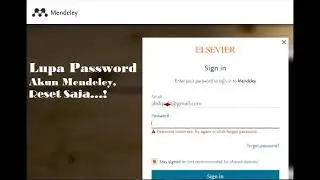 Forgot Mendeley Account Password, Just Reset... !
