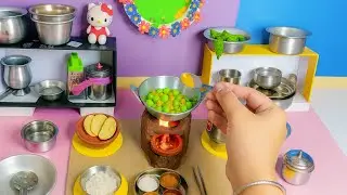 Tiny Kitchen Dal Bhaat Sabji | Miniature Cooking India | Cute Mini Food #miniature