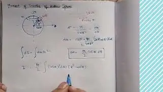 Moment of Inertia of Hollow Sphere( for the axis passing through centre)