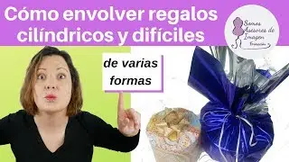 Cómo envolver regalo cilíndrico o sin forma de varias maneras.