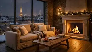 Peaceful Winter Cabin ❄️ Smooth Jazz Music & Warm Firelight for Deep Relaxation