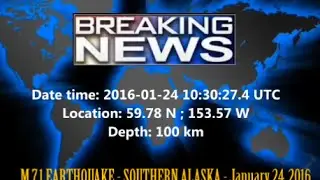 M 7.1 EARTHQUAKE - SOUTHERN ALASKA - January 24, 2016