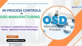 #SIPHACOS In Process Controls in OSD Manufacturing
