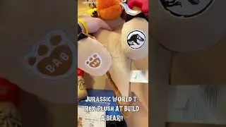 Jurassic World T-Rex Plush AT BUILD A BEAR!! #jurassicworld #jurassicworldrebirth #rusherstoys