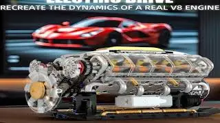 A must-have product! MOC Technik Electrically Driven V8 Engine Model Car Building Blocks Set Creat