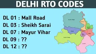 Delhi RTO Codes list for Vehicles Registration (Delhi rto list)