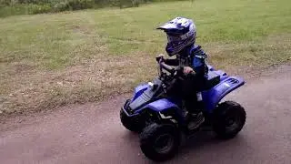 kazuma 50cc ATV 4 year old riding