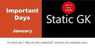 DRDO CEPTAM | Static GK | Important Days | Jan