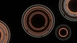Glowing Neon Circles Abstract Background Looped 60 min Animation 1080p HD | TIMExplore