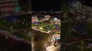 Galway Christmas Market 🇮🇪 in 4K ULTRA HD 60 Video by Drone