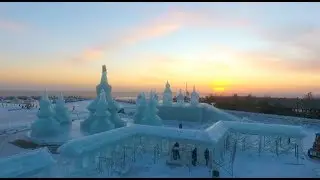 Ice park featuring 39 ice sculptures to open in northeast China